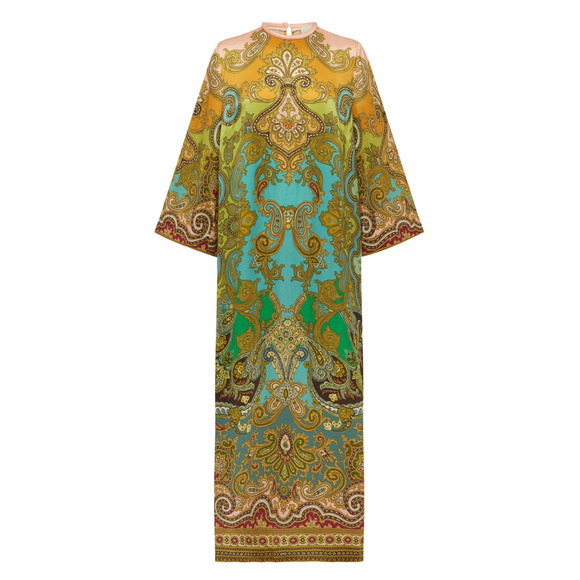 Alemais Multi Clemenza Silk Midi Dress US 8 - Picture 5 of 12